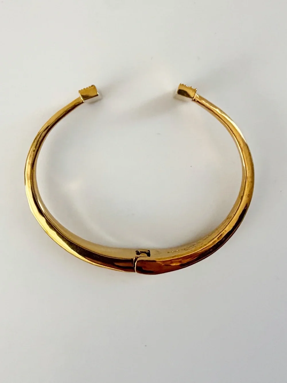 Kate Spade Raising The Bar Gold Tone Black & Rhinestone Hinge Bracelet